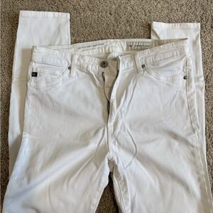 Anthropologie AG Womens White Skinny Jeans